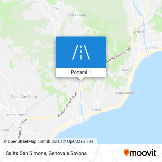 Mappa Salita San Simone