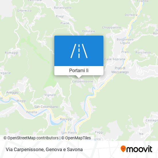 Mappa Via Carpenissone