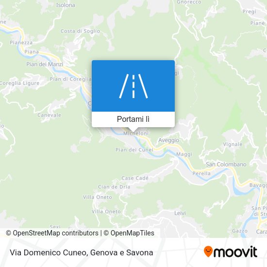 Mappa Via Domenico Cuneo