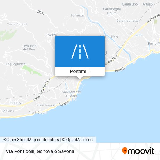 Mappa Via Ponticelli