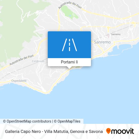 Mappa Galleria Capo Nero - Villa Matutia