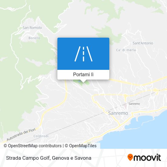 Mappa Strada Campo Golf