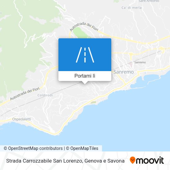 Mappa Strada Carrozzabile San Lorenzo