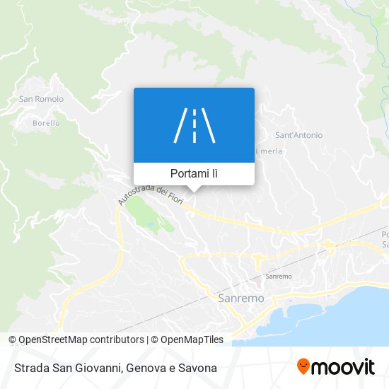 Mappa Strada San Giovanni