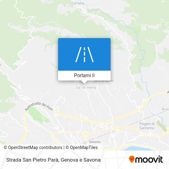 Mappa Strada San Pietro Parà