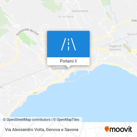 Mappa Via Alessandro Volta