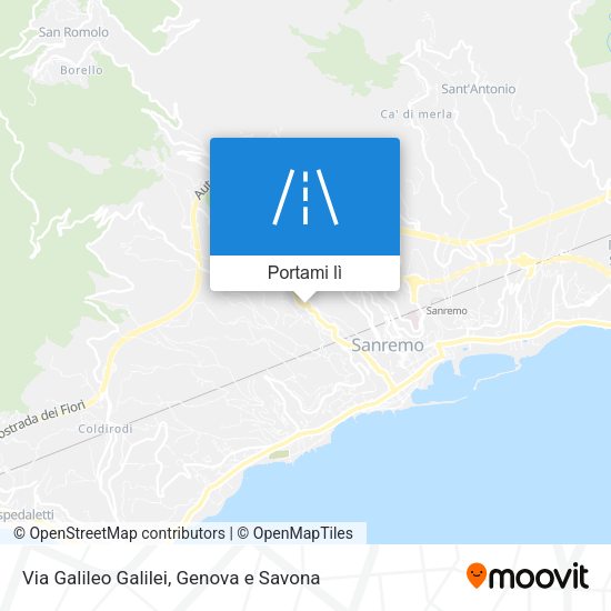Mappa Via Galileo Galilei