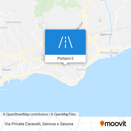 Mappa Via Privata Caravelli