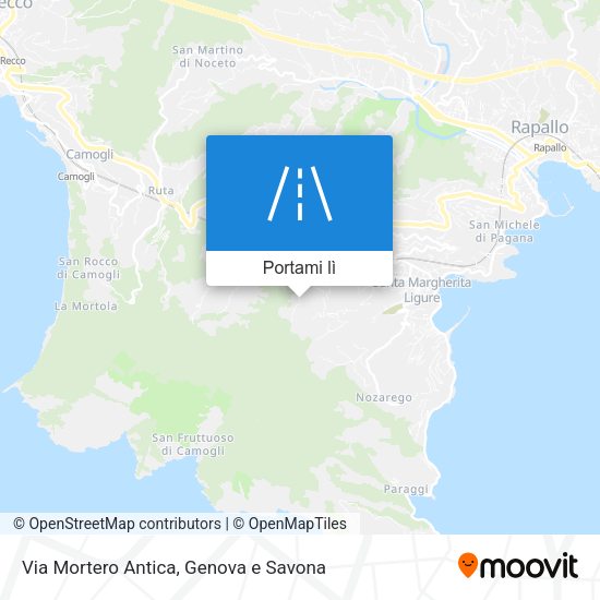 Mappa Via Mortero Antica