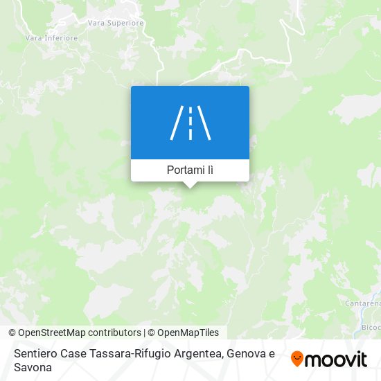 Mappa Sentiero Case Tassara-Rifugio Argentea