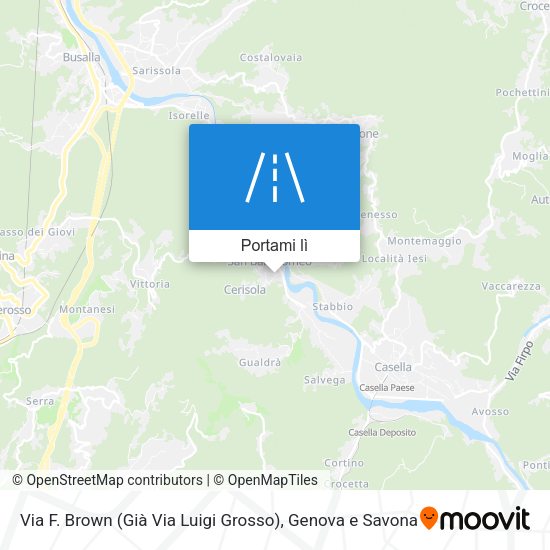 Mappa Via F. Brown (Già Via Luigi Grosso)