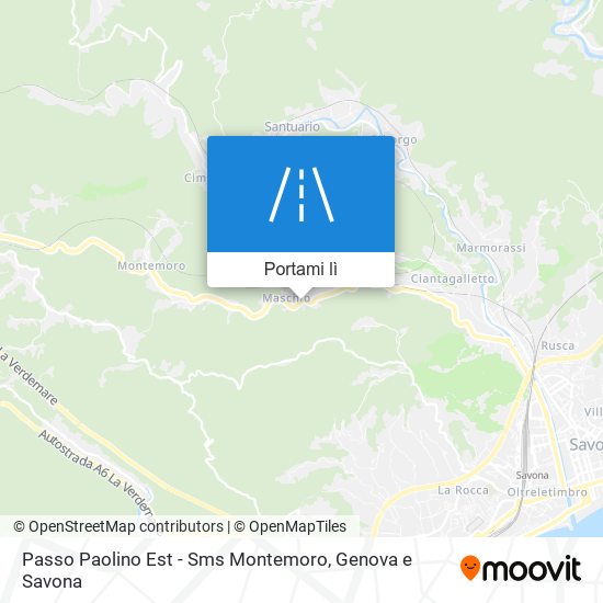 Mappa Passo Paolino Est - Sms Montemoro