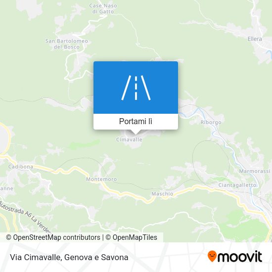 Mappa Via Cimavalle