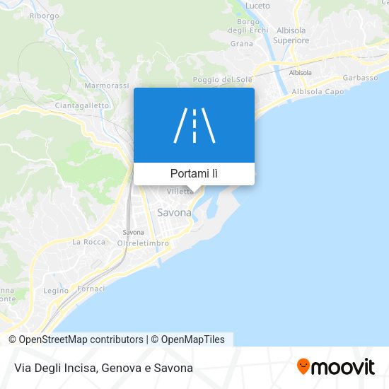 Mappa Via Degli Incisa