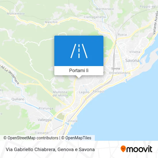 Mappa Via Gabriello Chiabrera