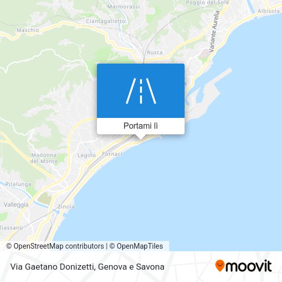 Mappa Via Gaetano Donizetti