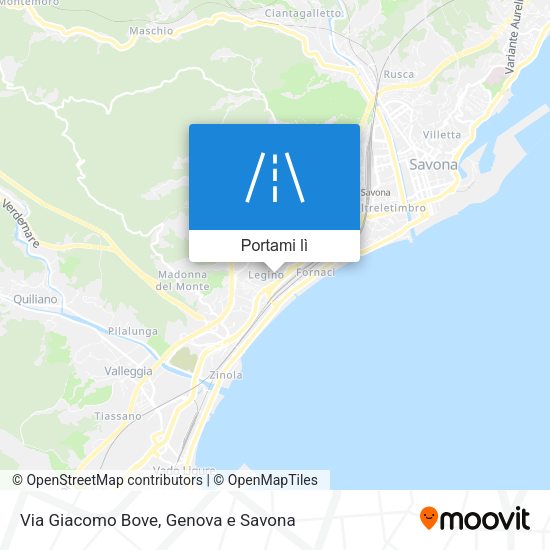 Mappa Via Giacomo Bove