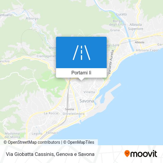 Mappa Via Giobatta Cassinis