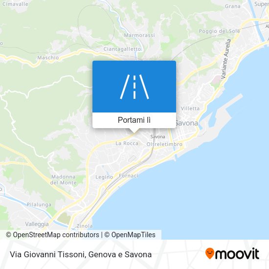 Mappa Via Giovanni Tissoni