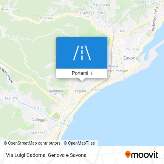 Mappa Via Luigi Cadorna