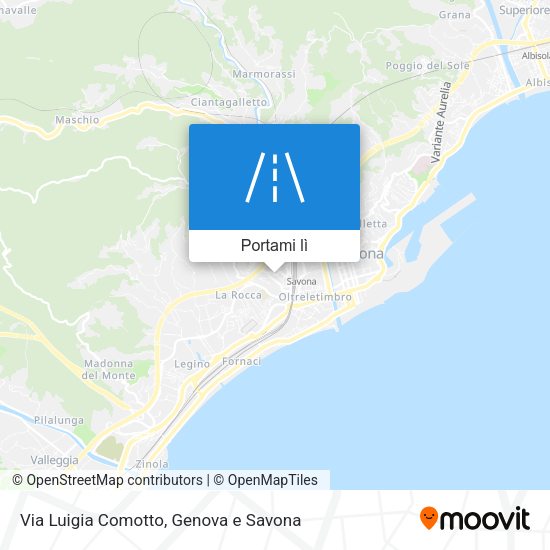 Mappa Via Luigia Comotto