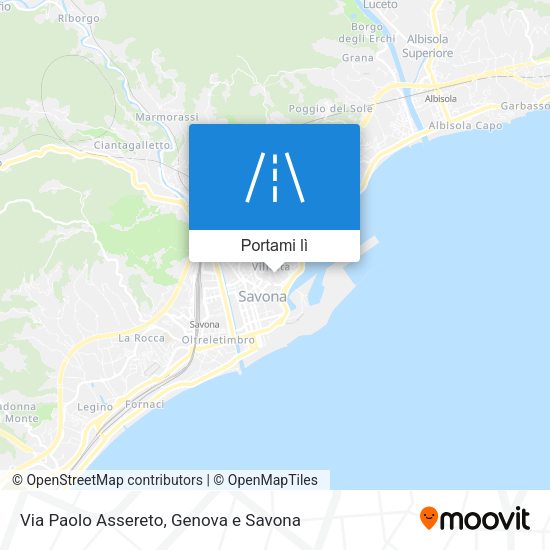 Mappa Via Paolo Assereto