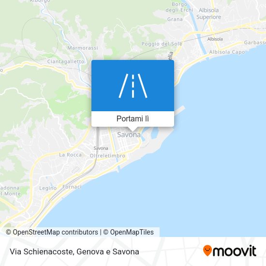 Mappa Via Schienacoste