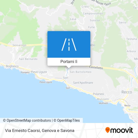 Mappa Via Ernesto Caorsi