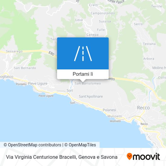 Mappa Via Virginia Centurione Bracelli