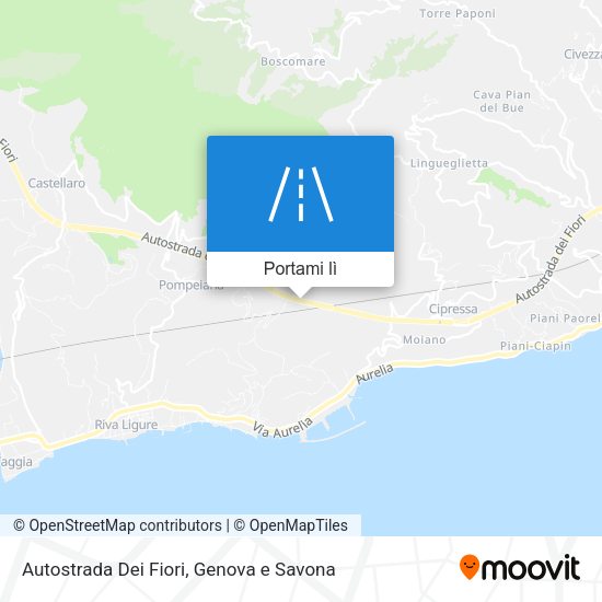 Mappa Autostrada Dei Fiori