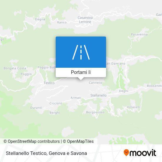 Mappa Stellanello Testico