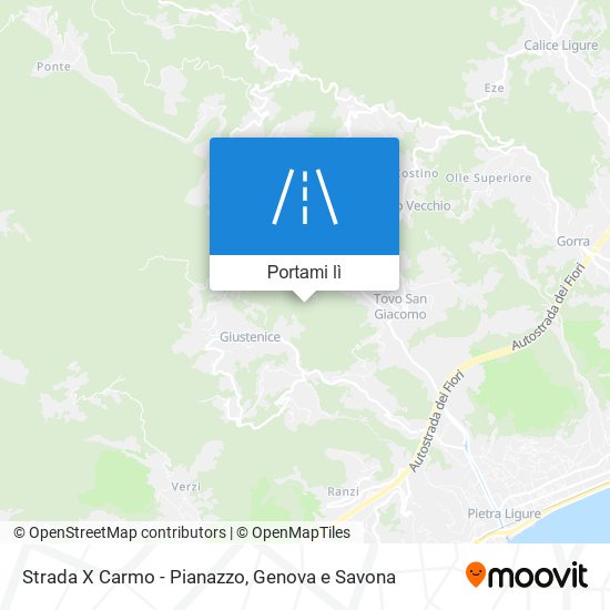 Mappa Strada X Carmo - Pianazzo