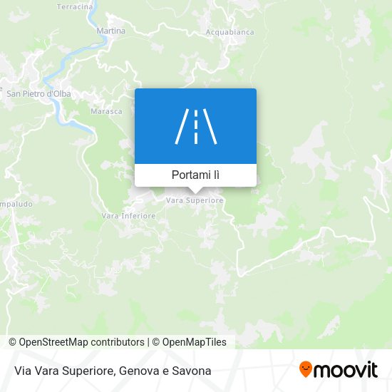 Mappa Via Vara Superiore