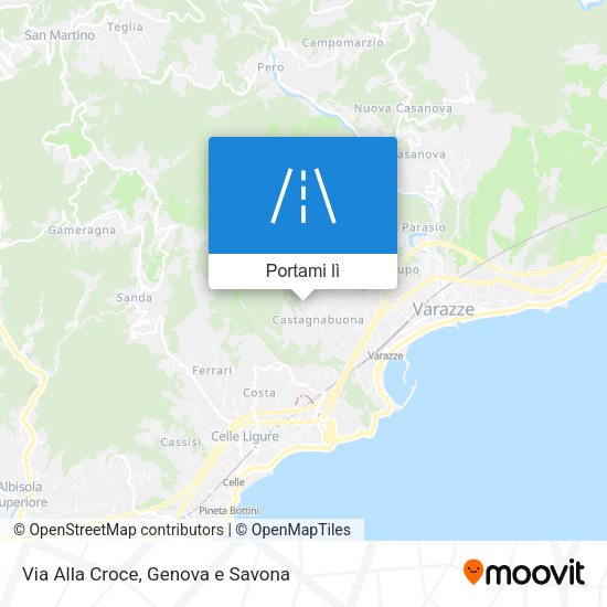 Mappa Via Alla Croce