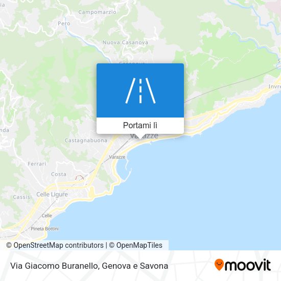 Mappa Via Giacomo Buranello