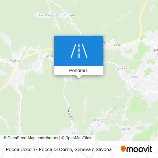 Mappa Rocca Uccelli - Rocca Di Corno