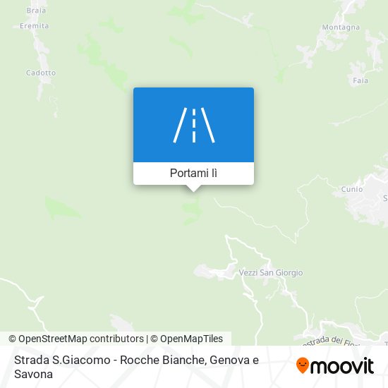Mappa Strada S.Giacomo - Rocche Bianche