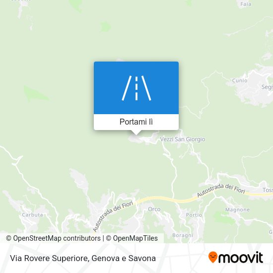 Mappa Via Rovere Superiore