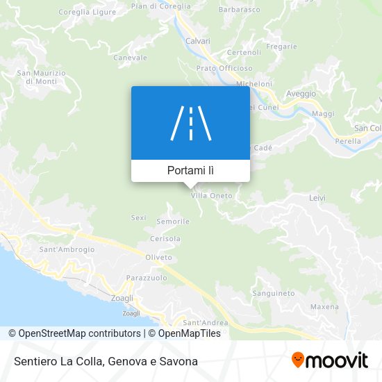 Mappa Sentiero La Colla