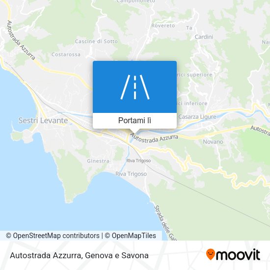 Mappa Autostrada Azzurra