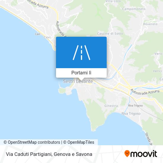 Mappa Via Caduti Partigiani
