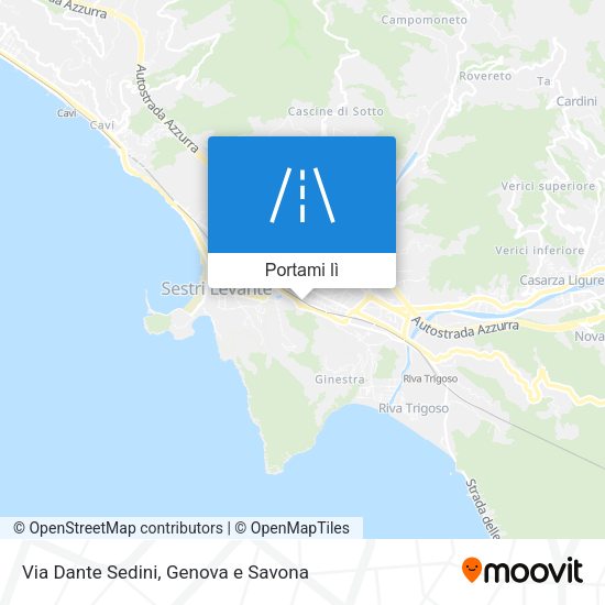 Mappa Via Dante Sedini