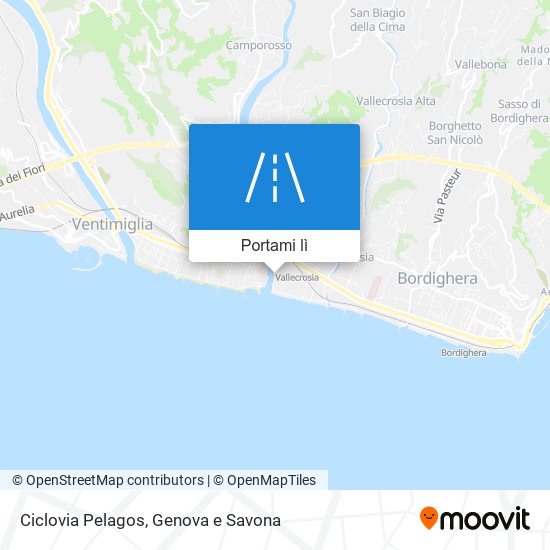 Mappa Ciclovia Pelagos