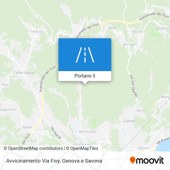 Mappa Avvicinamento Via Fivy