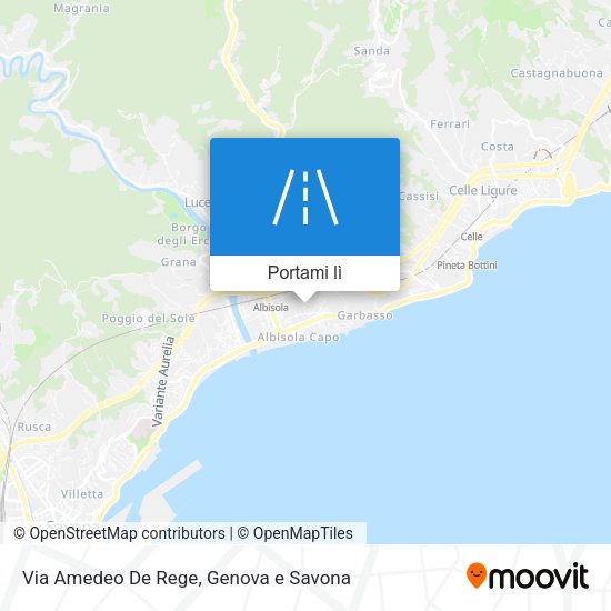 Mappa Via Amedeo De Rege