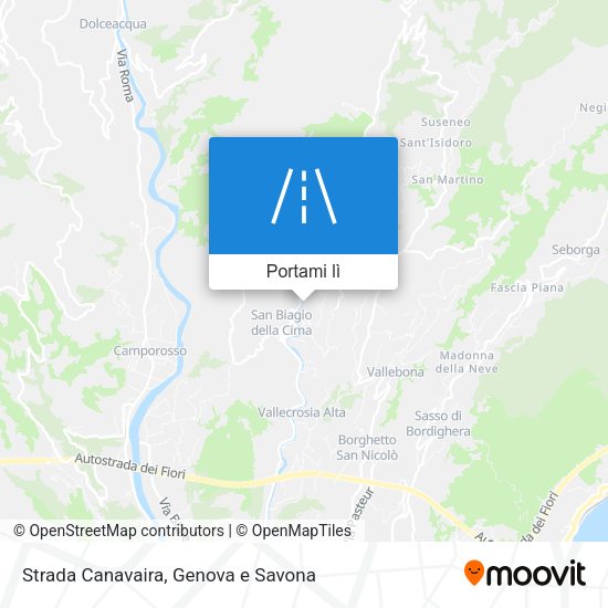 Mappa Strada Canavaira