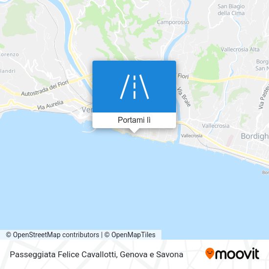 Mappa Passeggiata Felice Cavallotti