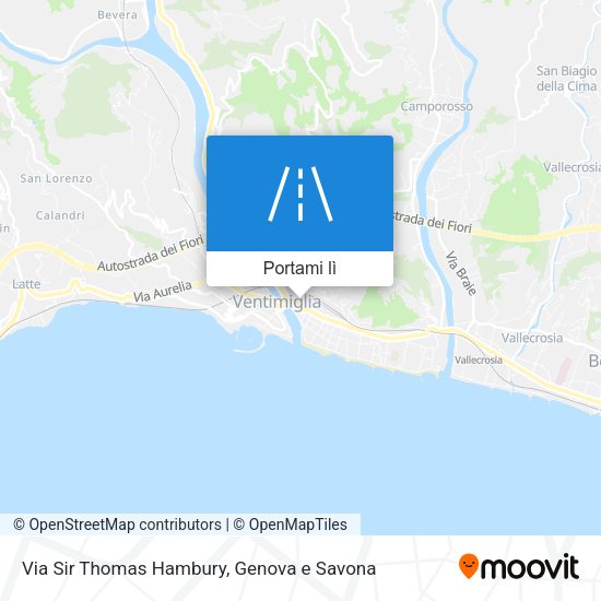 Mappa Via Sir Thomas Hambury