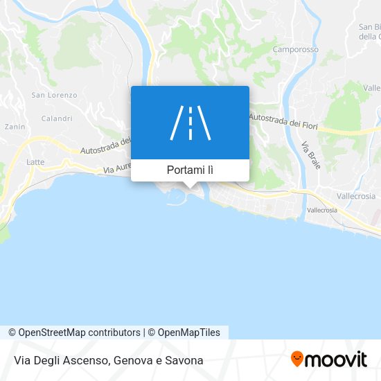 Mappa Via Degli Ascenso