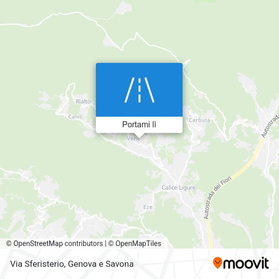 Mappa Via Sferisterio